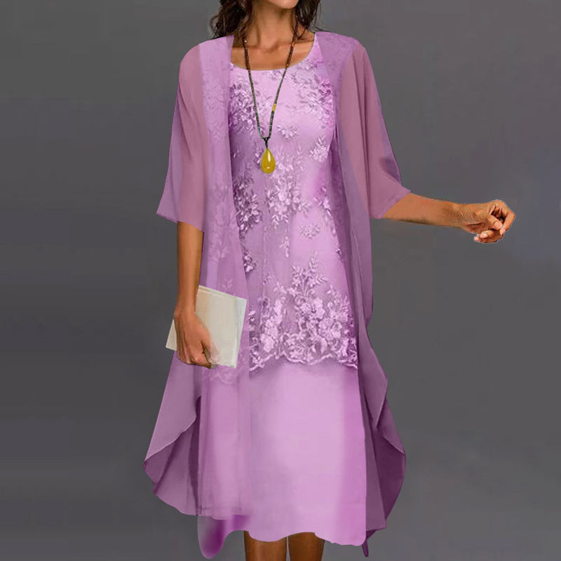 Knitted Cardigan And Dress Set