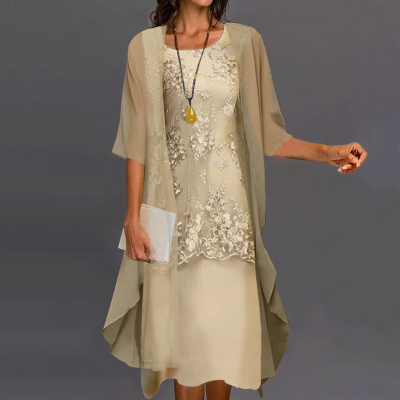 Knitted Cardigan And Dress Set