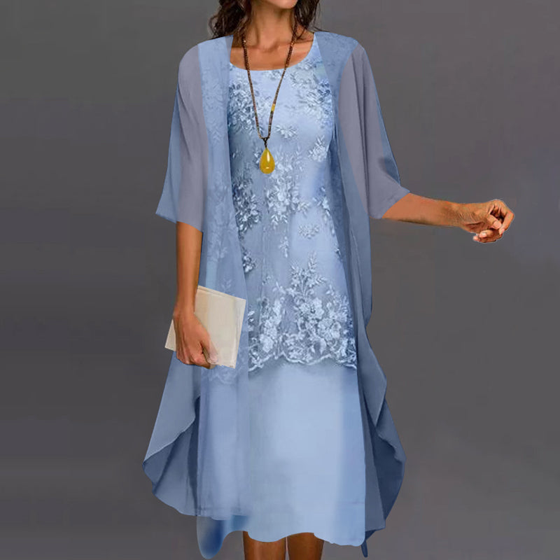 Knitted Cardigan And Dress Set