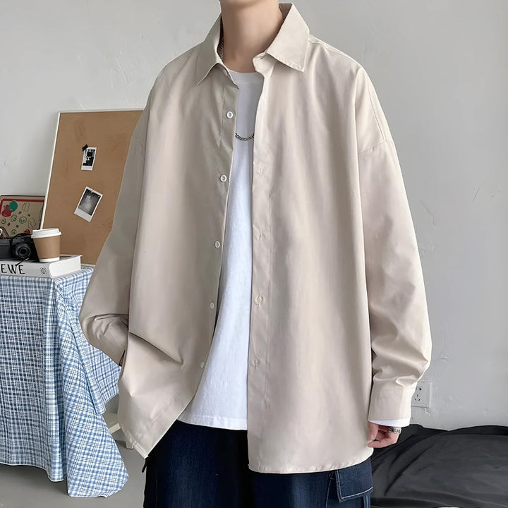 Relaxed Button-Up Men’s Oversized Shirt