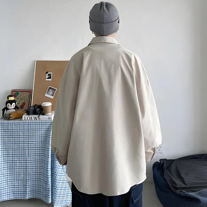 Relaxed Button-Up Men’s Oversized Shirt