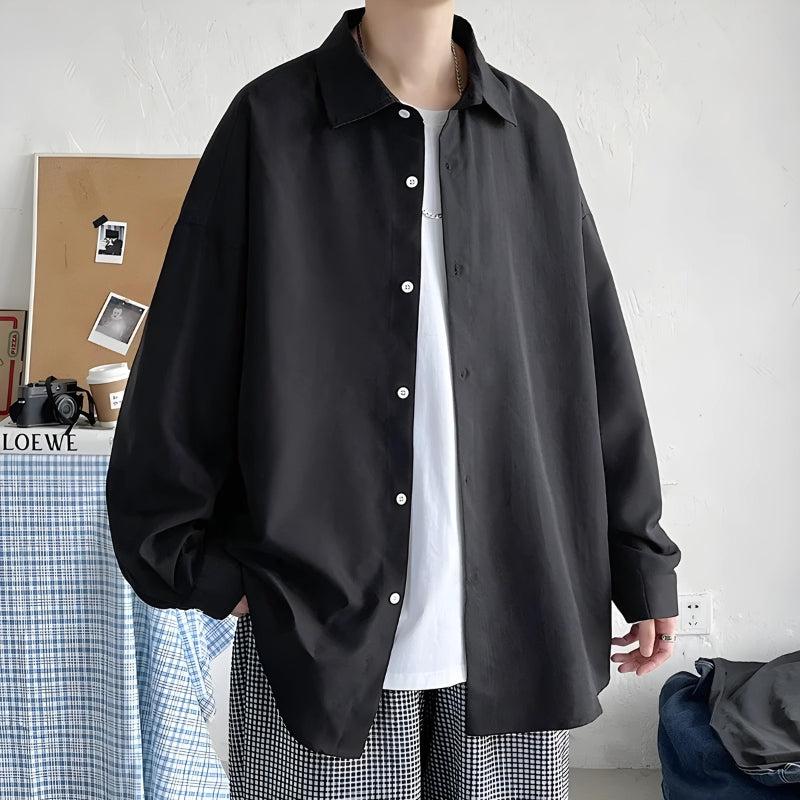 Relaxed Button-Up Men’s Oversized Shirt