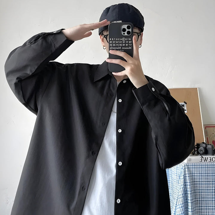 Relaxed Button-Up Men’s Oversized Shirt