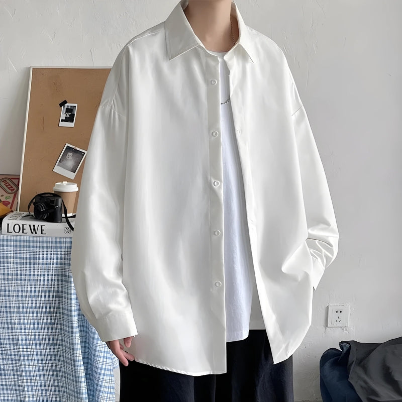 Relaxed Button-Up Men’s Oversized Shirt