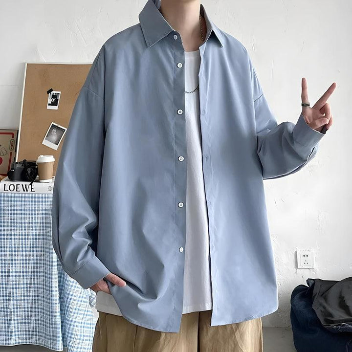 Relaxed Button-Up Men’s Oversized Shirt