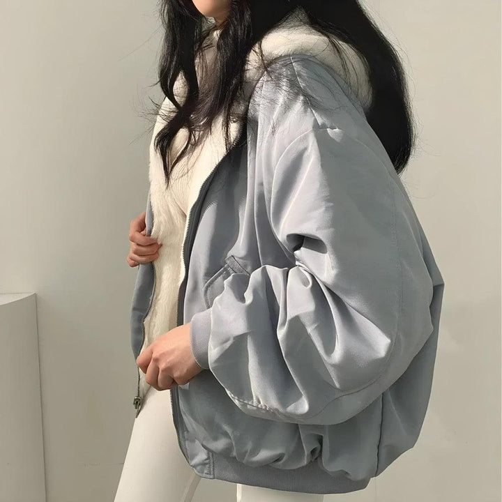 Reversible Teddy Jacket With Hood