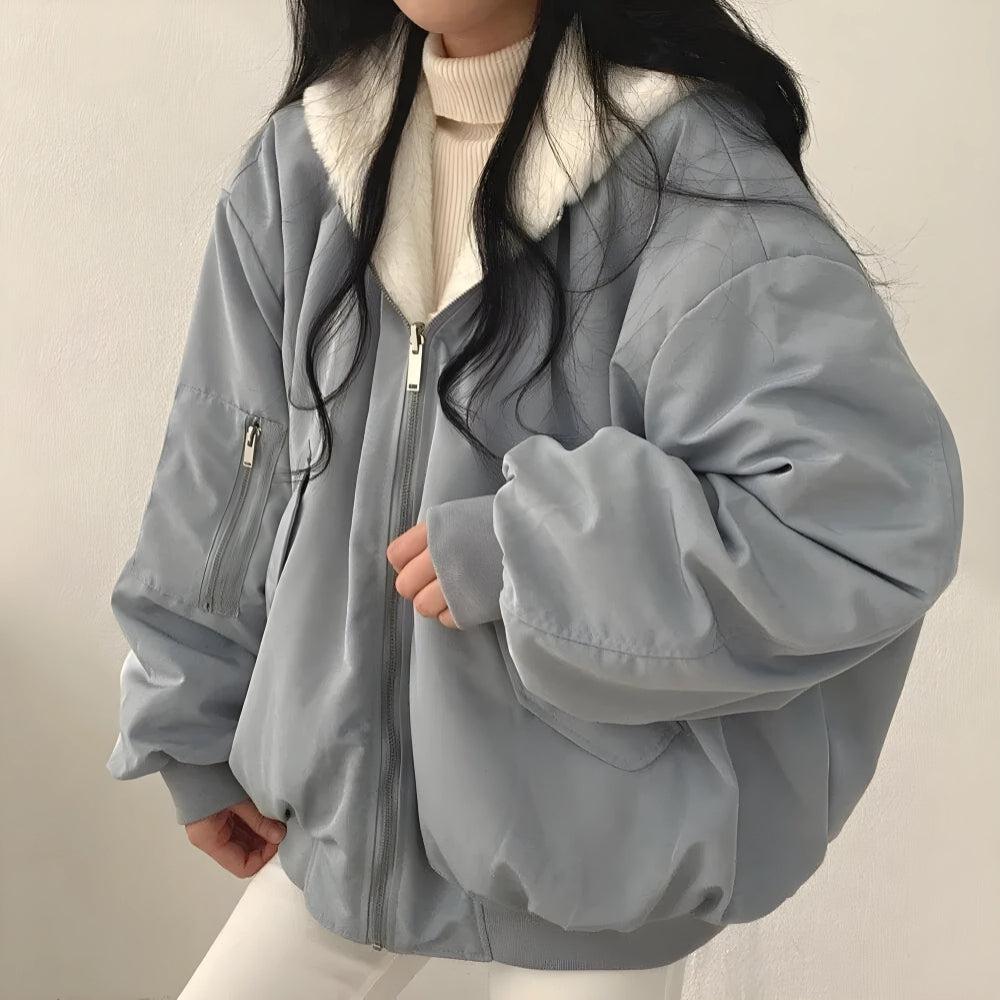 Reversible Teddy Jacket With Hood