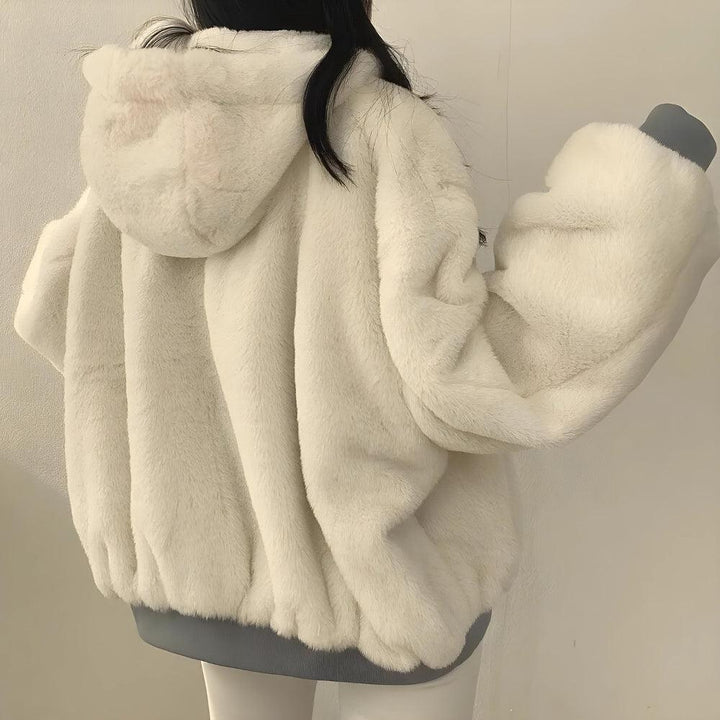 Reversible Teddy Jacket With Hood