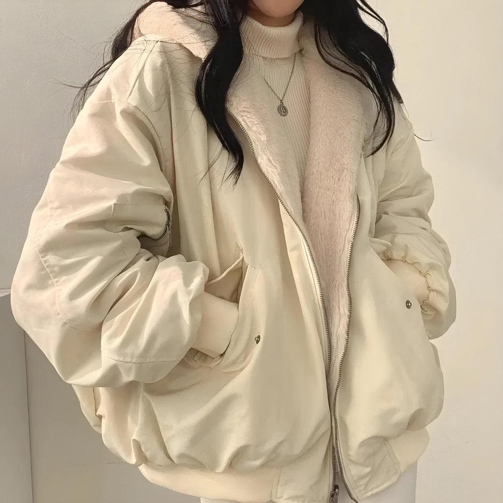 Reversible Teddy Jacket With Hood