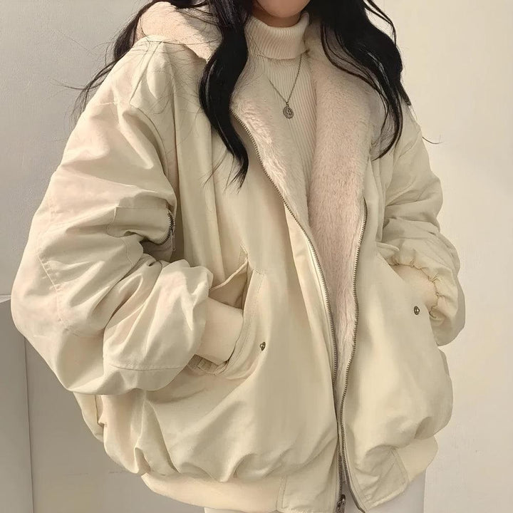 Reversible Teddy Jacket With Hood