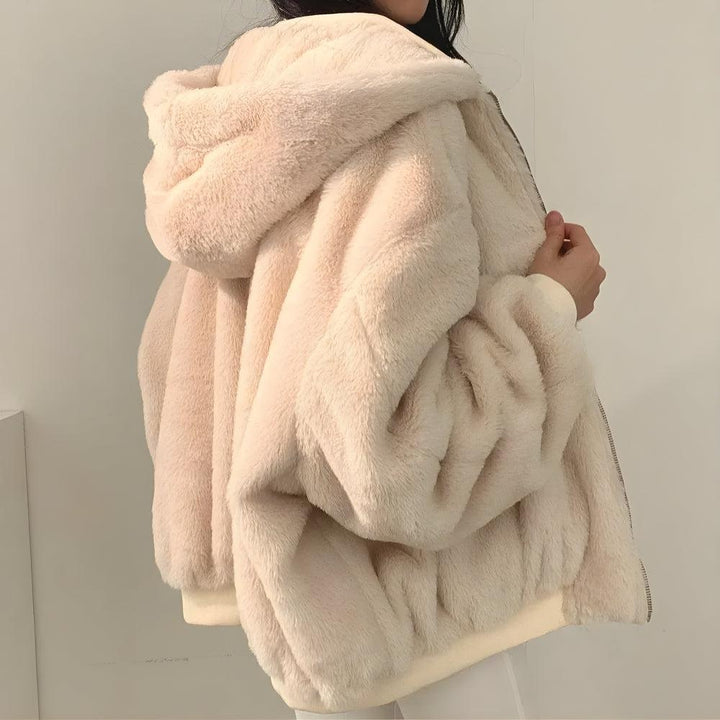 Reversible Teddy Jacket With Hood