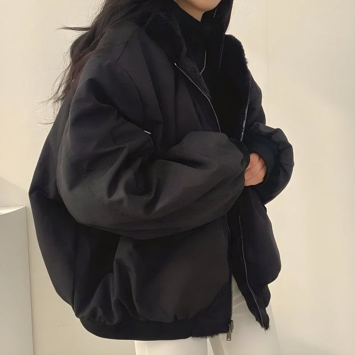 Reversible Teddy Jacket With Hood