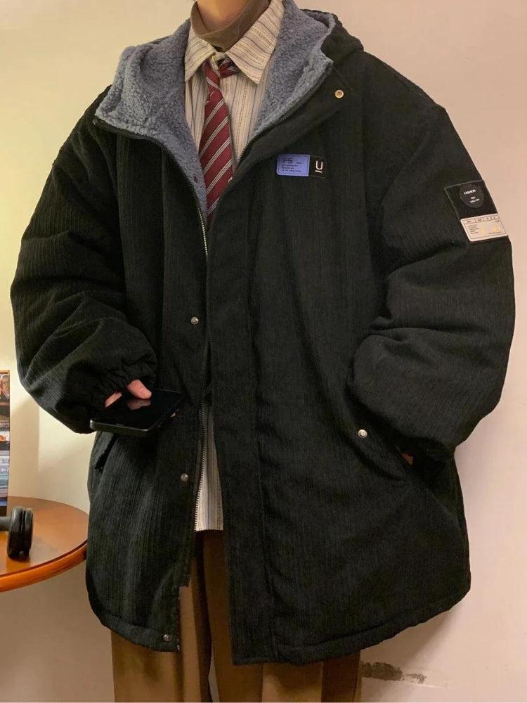 Ribbed Corduroy Puffer Jacket