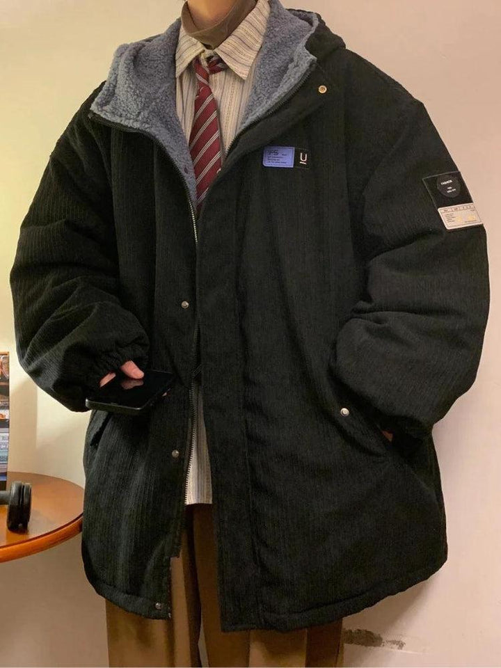 Ribbed Corduroy Puffer Jacket