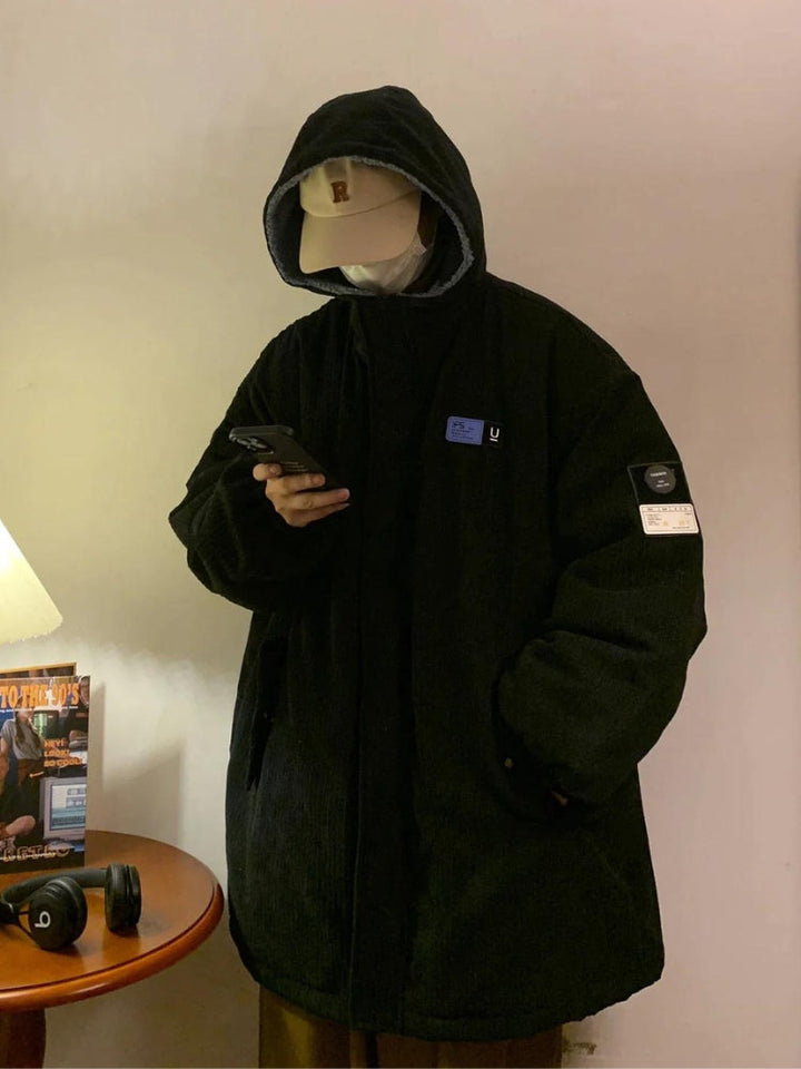 Ribbed Corduroy Puffer Jacket