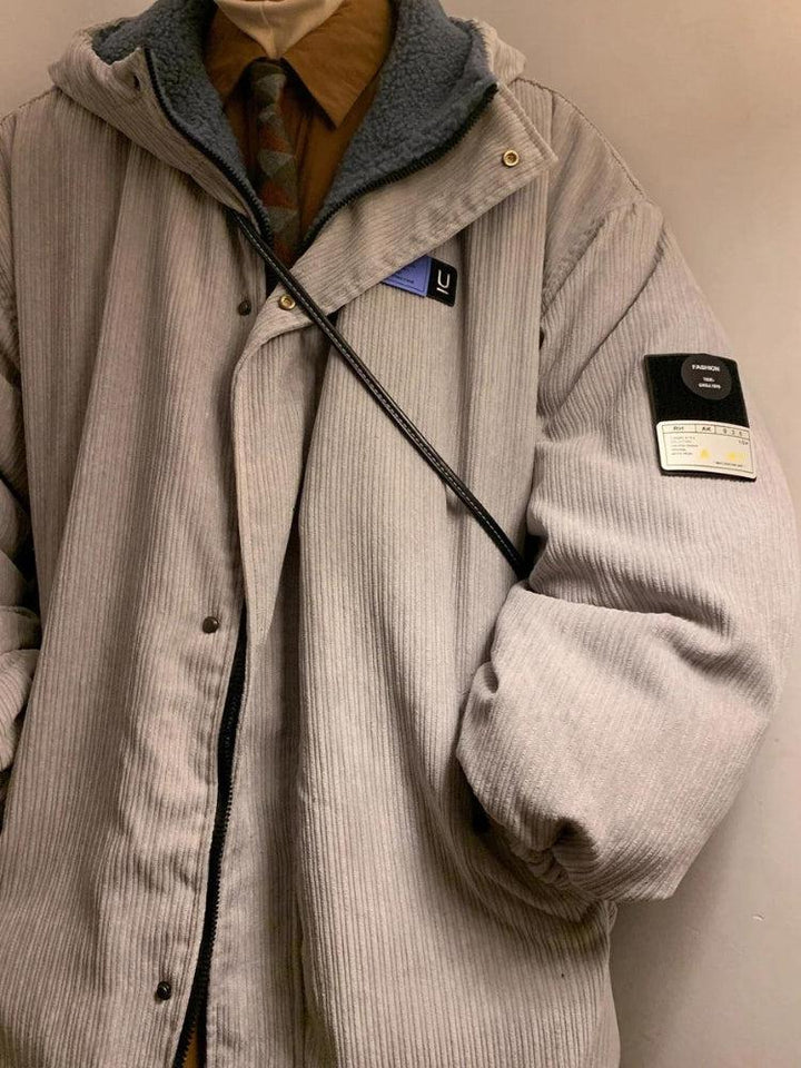 Ribbed Corduroy Puffer Jacket