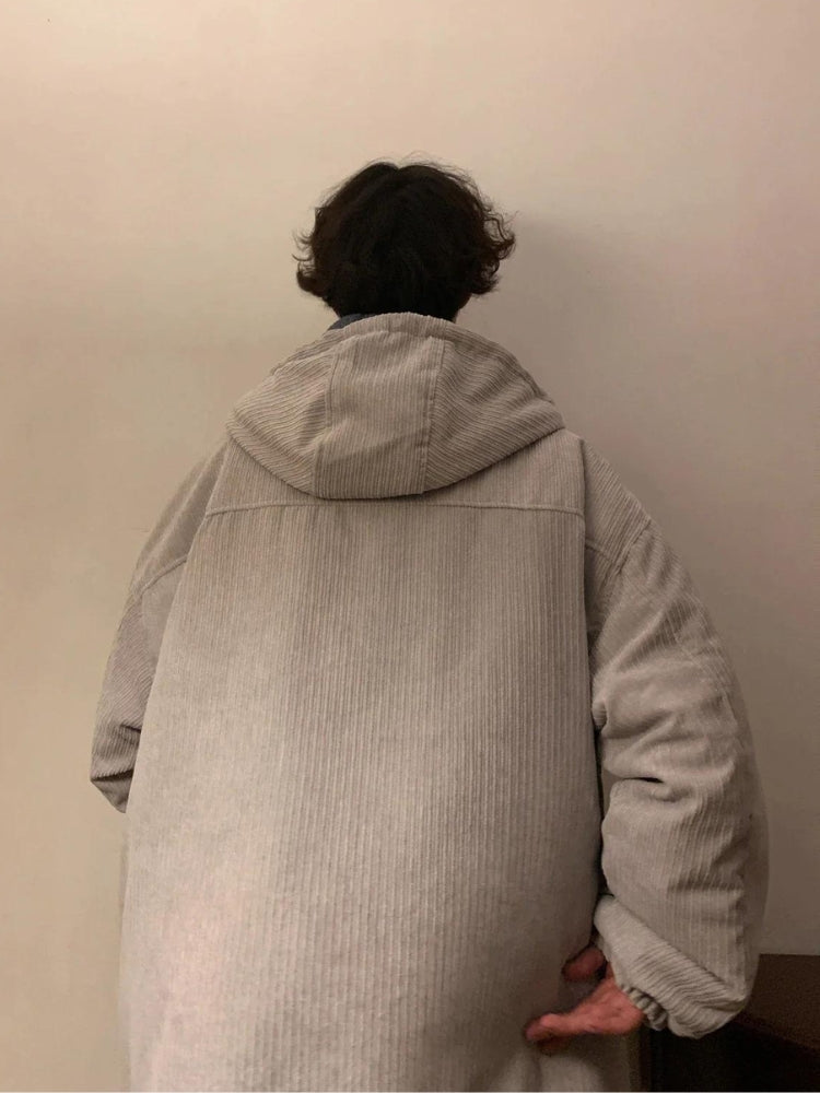 Ribbed Corduroy Puffer Jacket