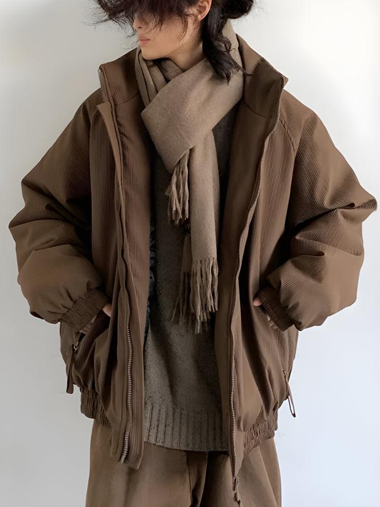 Ribbed Zip-Up Men’s Jacket