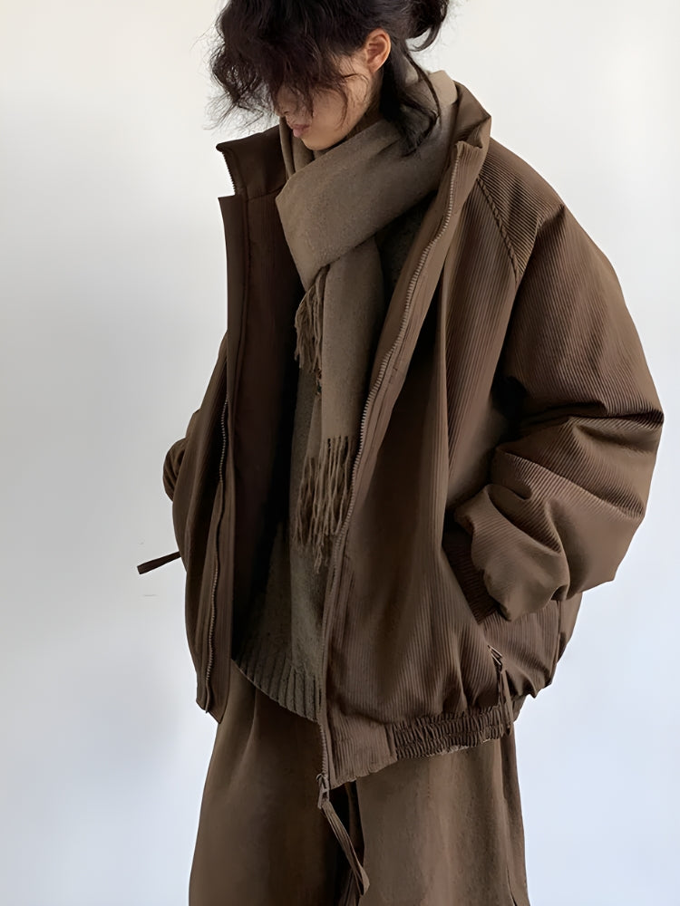 Ribbed Zip-Up Men’s Jacket