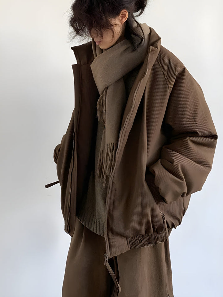 Ribbed Zip-Up Men’s Jacket