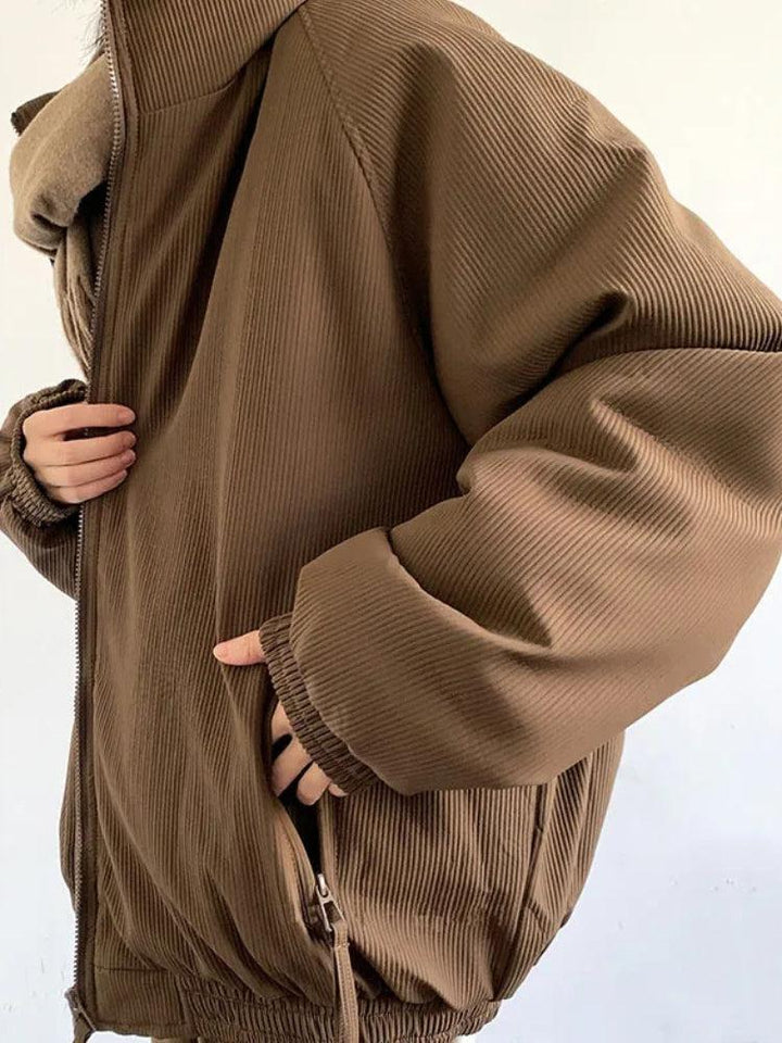 Ribbed Zip-Up Men’s Jacket