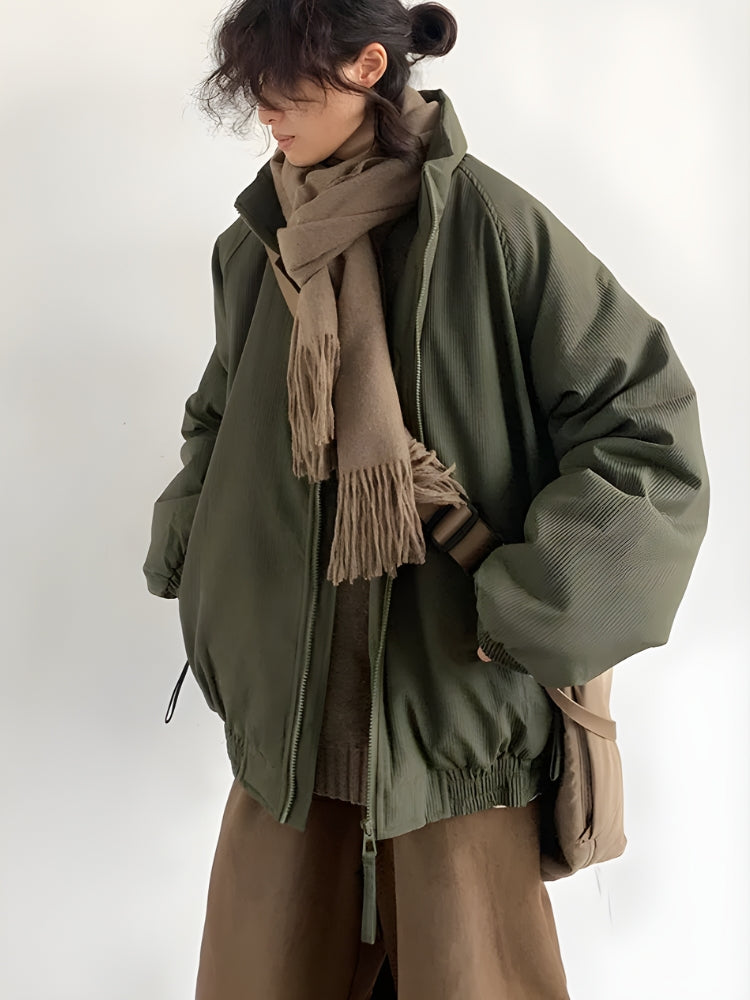 Ribbed Zip-Up Men’s Jacket