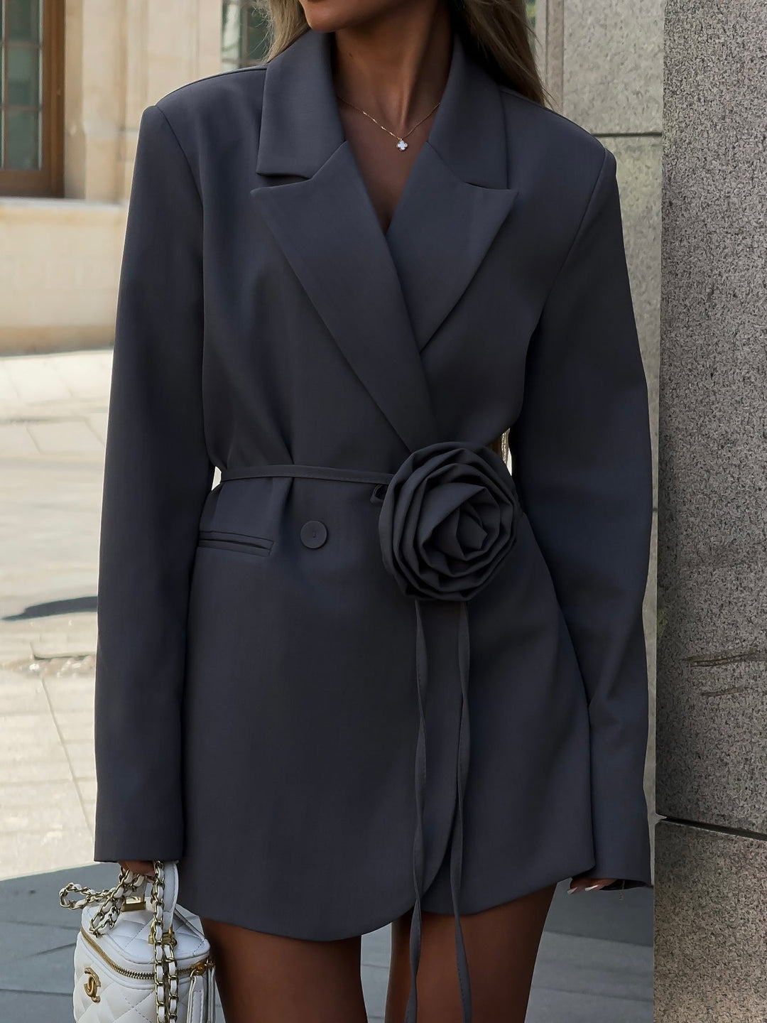 Rose Long-Sleeve Fitted Blazer
