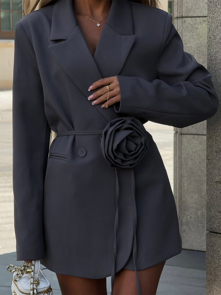 Rose Long-Sleeve Fitted Blazer