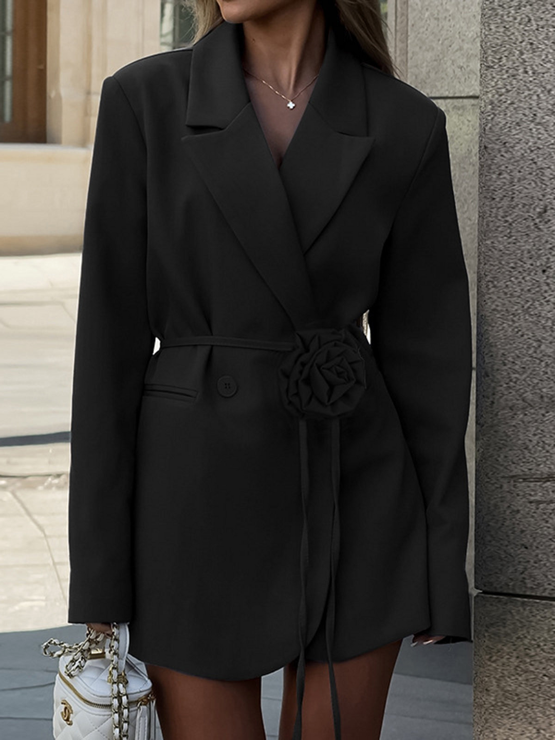 Rose Long-Sleeve Fitted Blazer