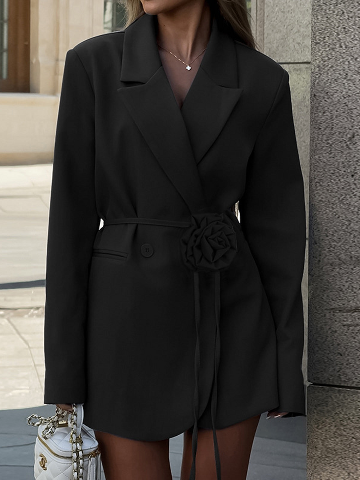 Rose Long-Sleeve Fitted Blazer