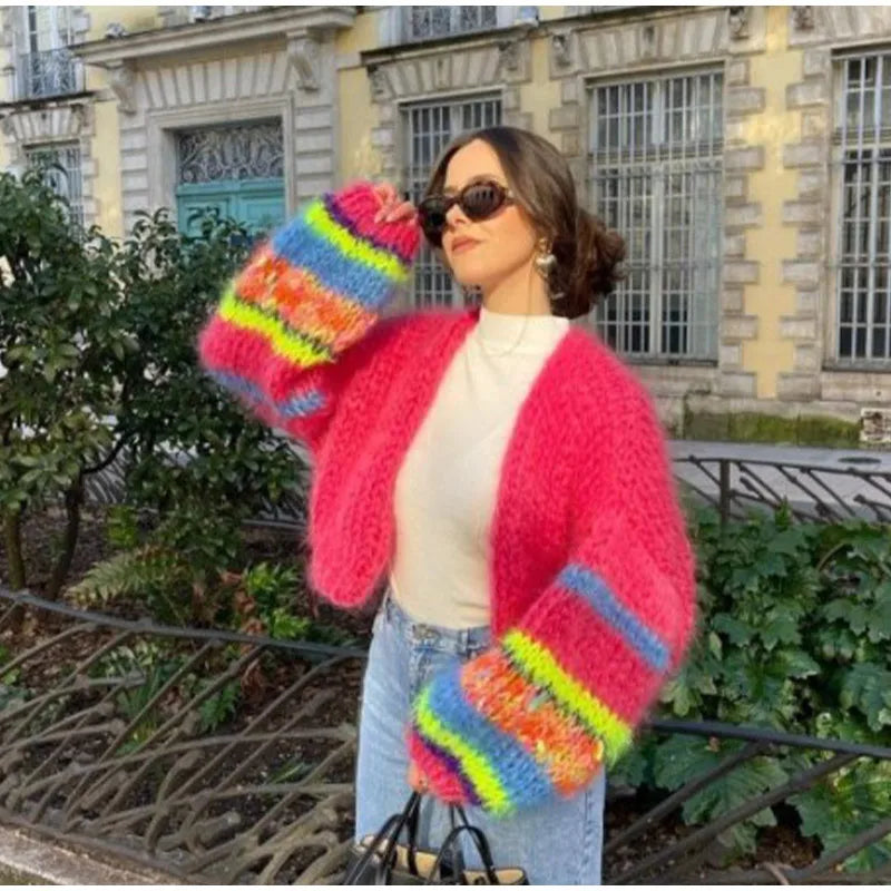 Open Front Draped Knitted Cardigan