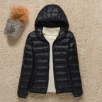 Lightweight Down Hooded Slim Jacket