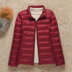 Lightweight Down Hooded Slim Jacket