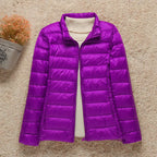 Lightweight Down Hooded Slim Jacket