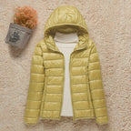 Lightweight Down Hooded Slim Jacket