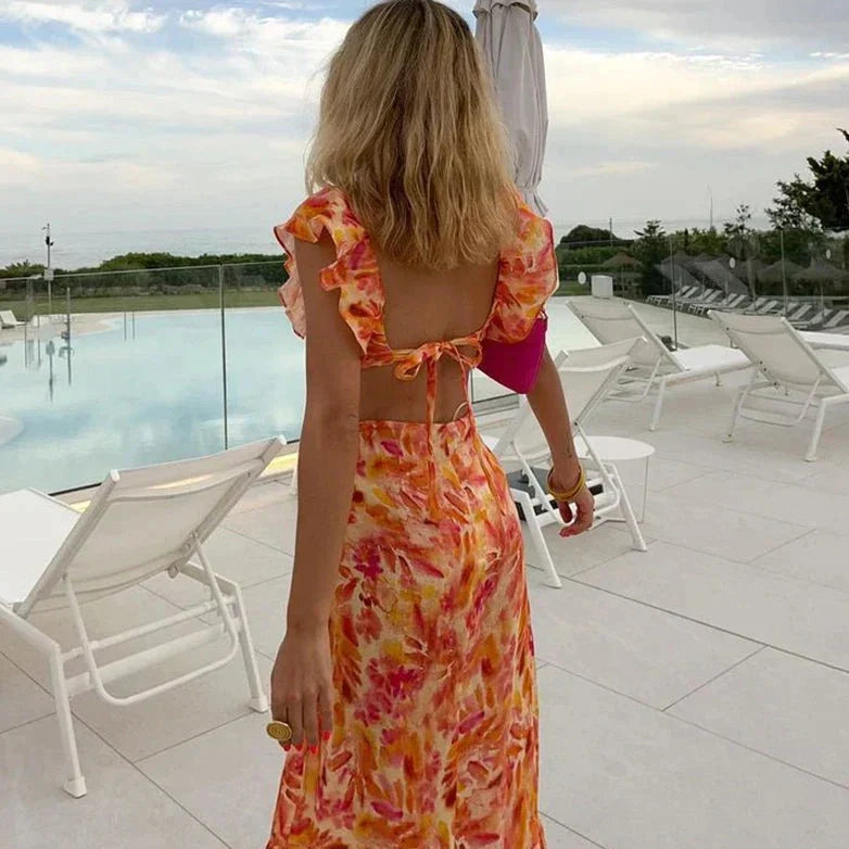 Stylish Dress with Ruffle