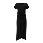 Women's Maxi Dress with Side Split - Formal High-Slit Dress