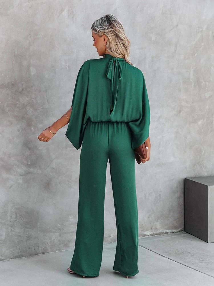 Women's Wide-Leg Halter Neck Jumpsuit