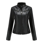 Stylish Faux Leather Biker Jacket