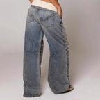 Wide-Leg Jeans – With Waistband, Casual, Stretch Denim