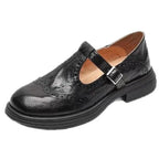 Heeled Lace Up T Strap Shoes