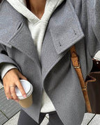 Cropped Stand Collar Women's Jacket