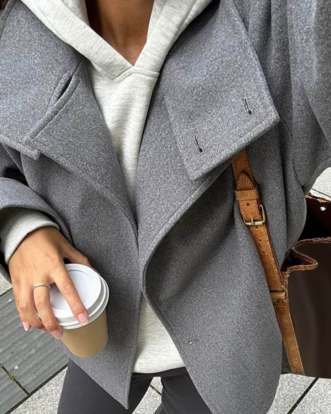 Cropped Stand Collar Women's Jacket