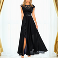 Women’s Lace Maxi Dress – V-Neck Sleeveless