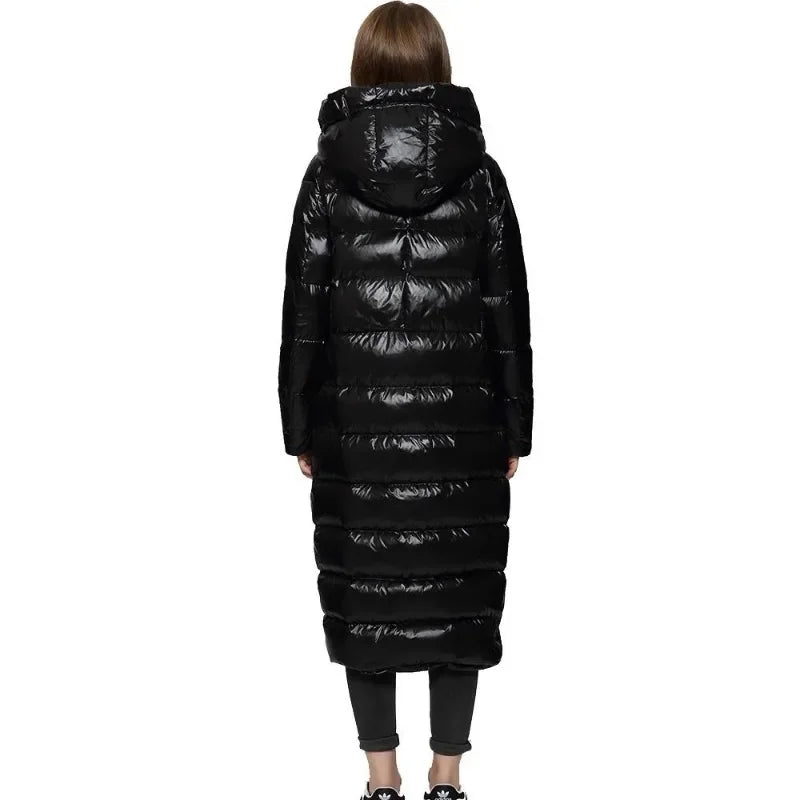 Long Fashionable Padded Down Jacket
