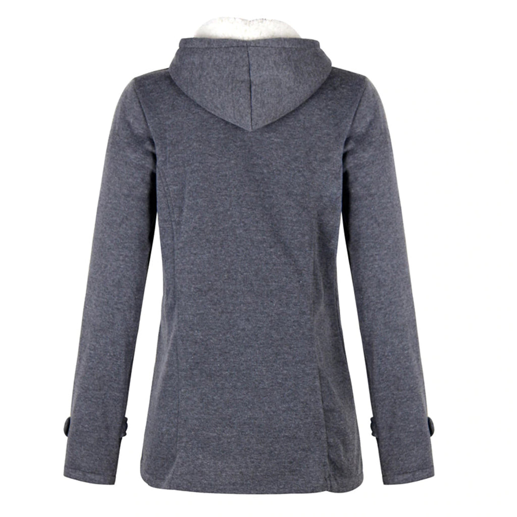 Long Hooded Pocket Winter Coat