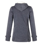 Long Hooded Pocket Winter Coat