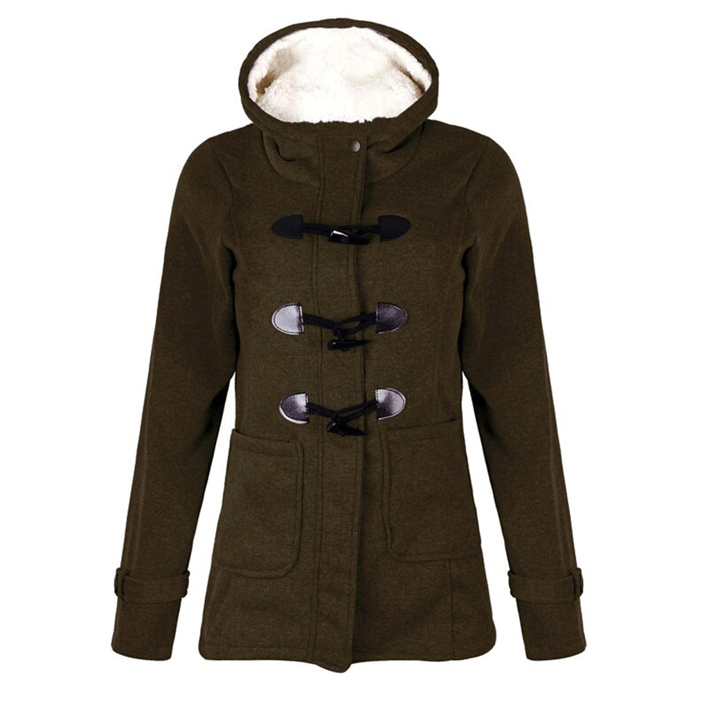 Long Hooded Pocket Winter Coat