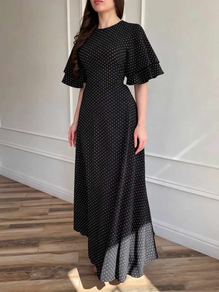 Satin Polka Dot Dress