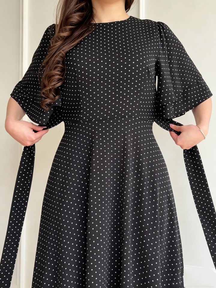 Satin Polka Dot Dress